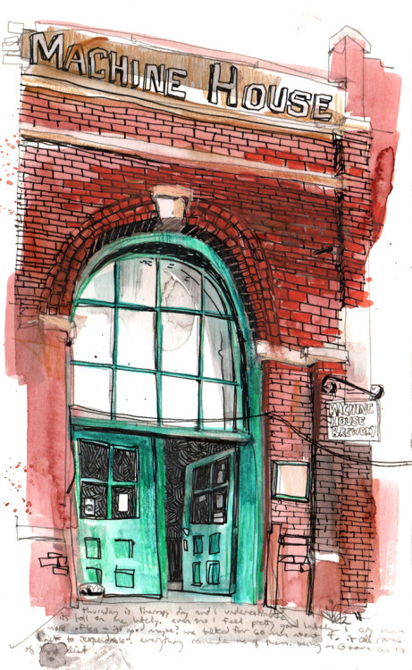 Seattle sketchbook from January 2021: the CD and Georgetown.