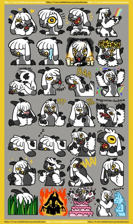 Pooka telegram sticker pack for all your lovably menacing goat needs t.me/addstickers/pookas