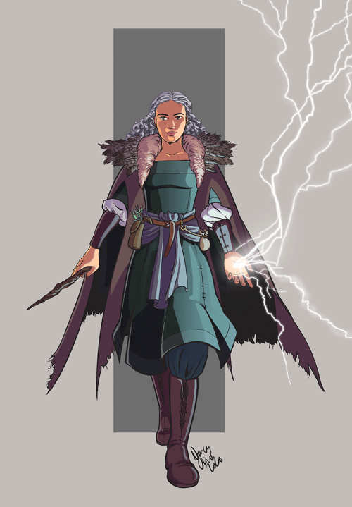 Introducing Leta, a human storm sorcerer I’ve been working on with my roomie who will be DMing the D