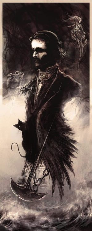 jester4554:  Edgar Allan Poe by AVallois http://www.facebook.com/photo.php?fbid=420716291345296&set=a.158917604191834.41546.158619834221611&type=1&relevant_count=1 