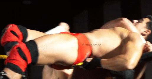 Jobber tied up on the top turnbuckle