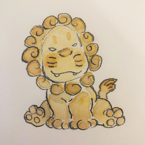 saw this really cute lion statue