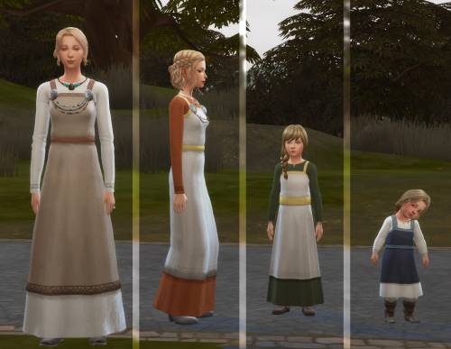 snowbatsims:Norse Apron Dress (Viking age) for The Sims 4 This is absolutely not perfect at all, but