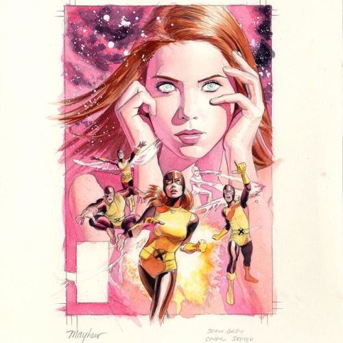 X-MEN ORIGINS: JEAN GREY painted preliminary studies by @mikemayhewstudio #marvel #marvelcomics #mar