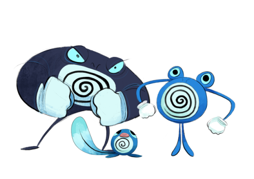maxrepelsketchbook:The Poliwag family 