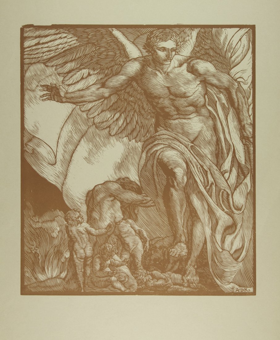 fabriciusitalicus:  Adolfo De Carolis (1874-1928). L’angelo. 1904