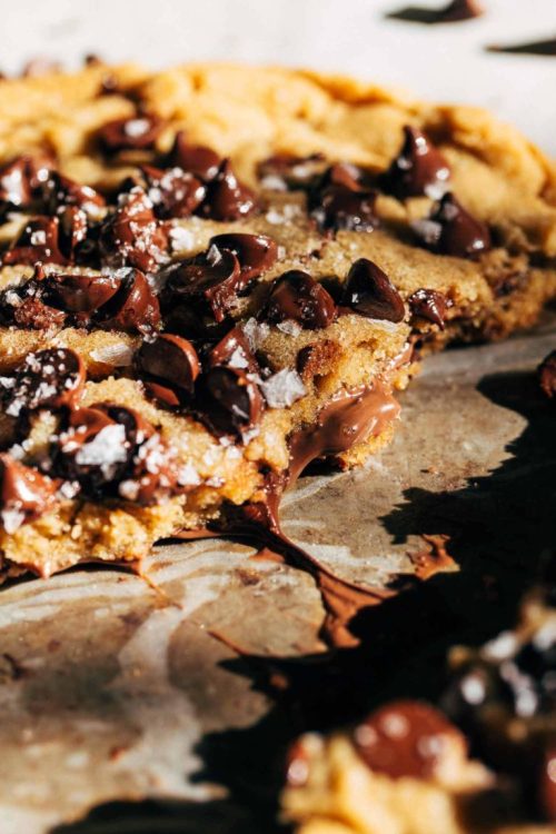 sweetoothgirl: Giant Nutella Stuffed Chocolate Chip Cookie