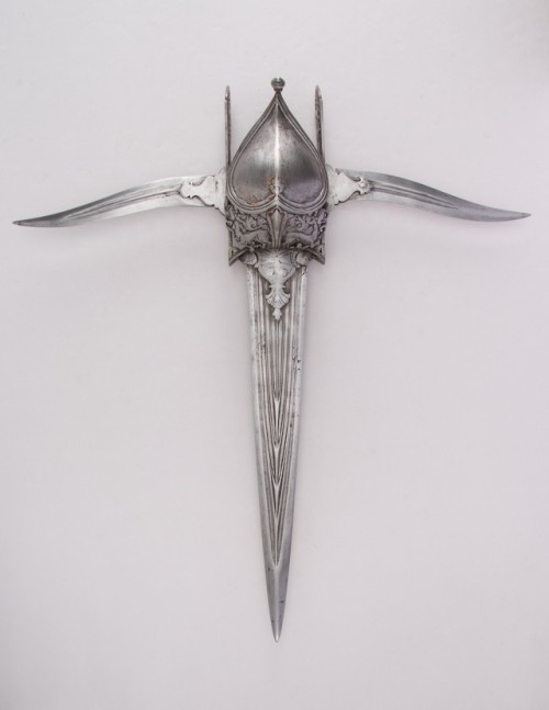 met-armsarmor: Dagger (Katar) with Two Side Blades (Bichuwa), Metropolitan Museum of Art: Arms and A