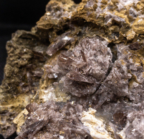 Axinite-Fe and Barite on matrixLocality: Clemensberg Quarry, Hildfeld, Winterberg, Arnsberg, North R