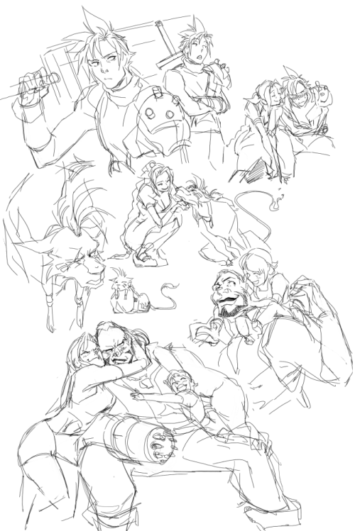 auronlu:chirart:Warm-ups from the past week.Final Fantasy 7 was my religion from ages 10 to 13.I’m r