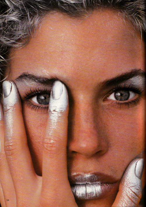 80s-90s-supermodels:“Ore Struck”, Vogue UK, April 1989Photographer : Herb RittsModel : C