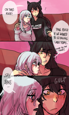 pkgymno:  noxypep:  Weiss pls control yourself  THAT FACE BLAKE DID ON THE LAST PANEL THO