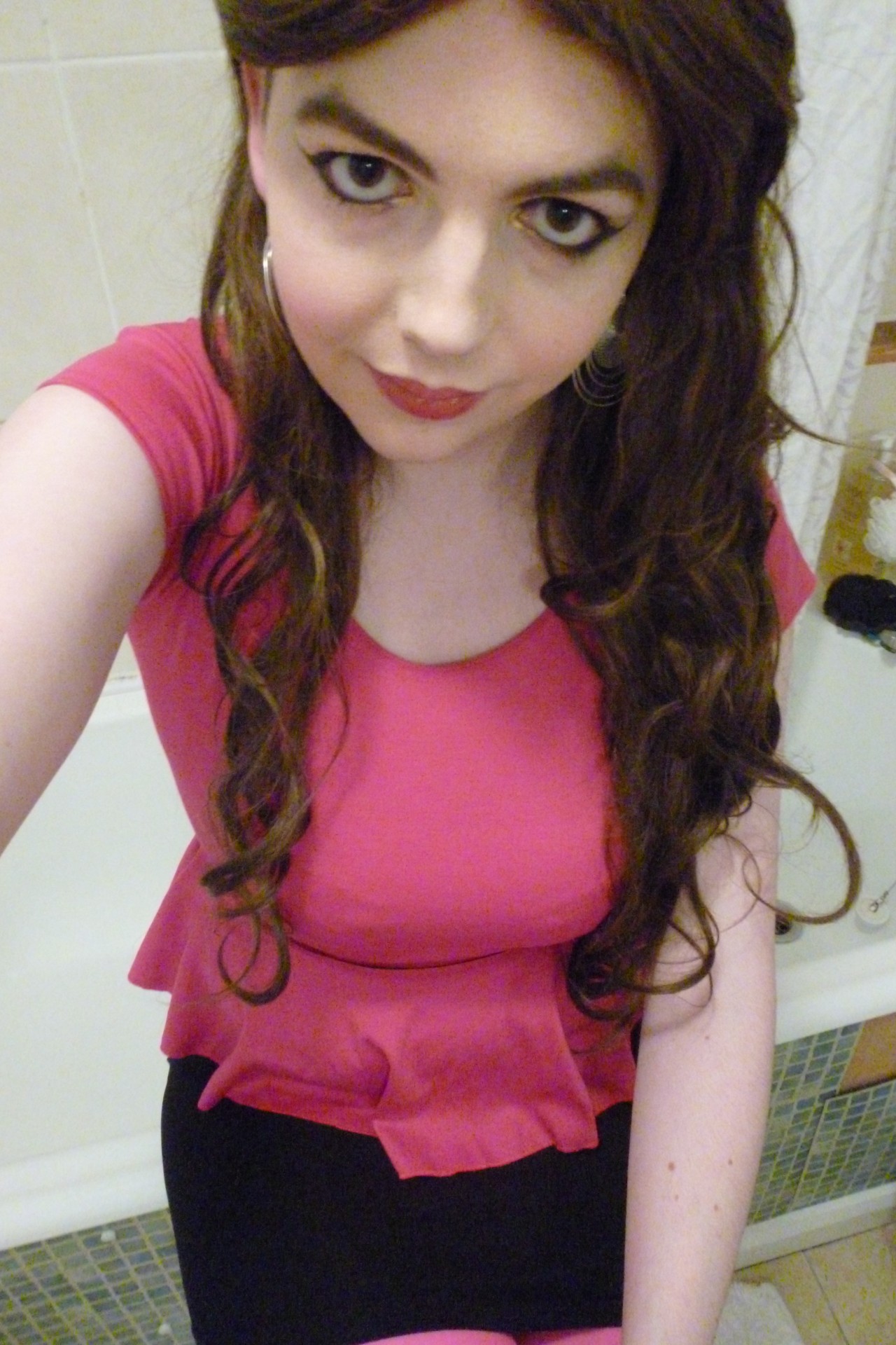 lucy-cd:  PicturesFirst outfit with pink tights, I’ve had them for a long time
