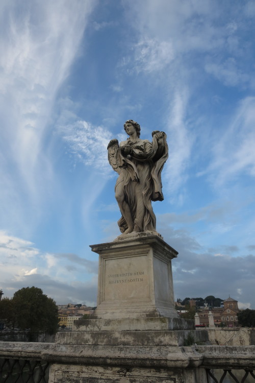 crystallyn14:A few of Bernini’s magnificent angels that line Rome’s Ponte St. Angelo. Wikipedia has 