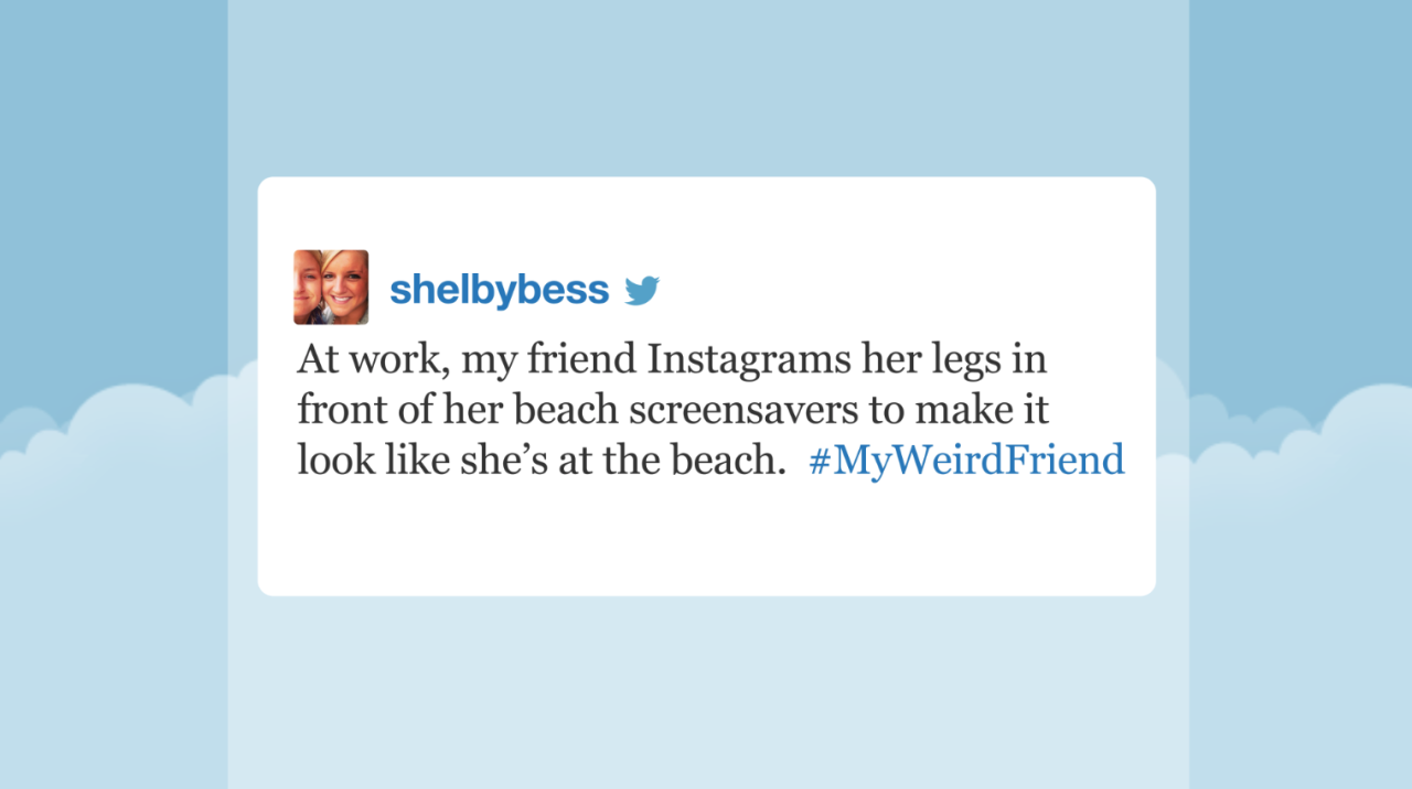fallontonight:  ICYMI: Jimmy reads his favorite #MyWeirdFriend tweets! 