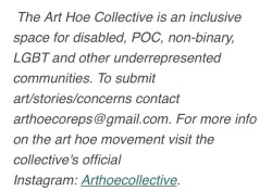 sensitiveblackperson:  http://m.huffpost.com/us/entry/55df300ce4b08dc09486a020?imnuq5mi The art hoe collective just recently did an interview with huffington post ! Our perspectives were a bit clearer but not all of our statements could be included .