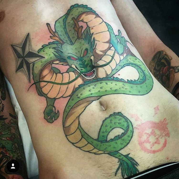 Videogametatts Huge Shenron Tattoo By Jenjen Tattoo Dbz Videogametatts Huge Shenron Tattoo By Jenjen Tattoo Dbz