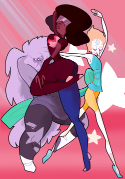 banavalope:initially it was just garnet but then i drew everyone elseprobably dancing to fuse alexandrite
