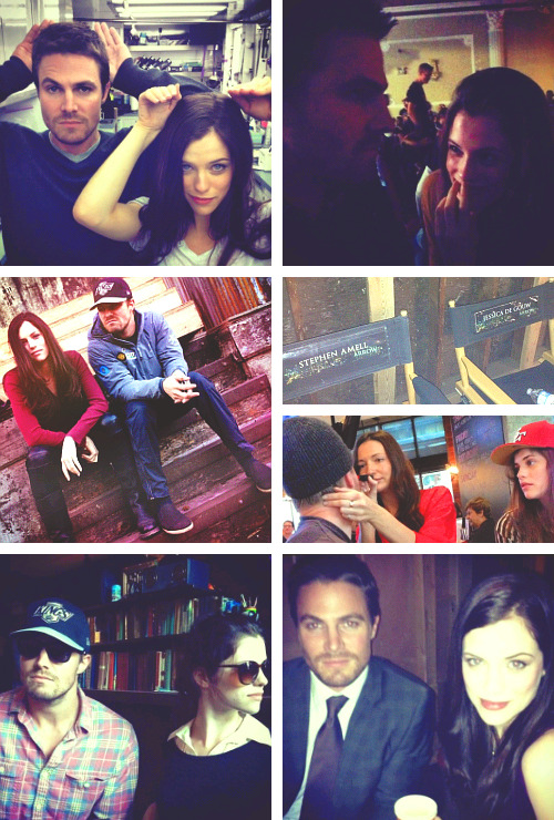 shonnia21: Stephen Amell x Jessica De Gouw - Arrow Off-Screen Friendship