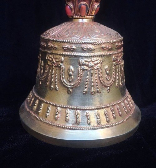 Tibetan Jeweled Buddhist Single Vajra-handled Bell For more details, or to purchase, visit: https://