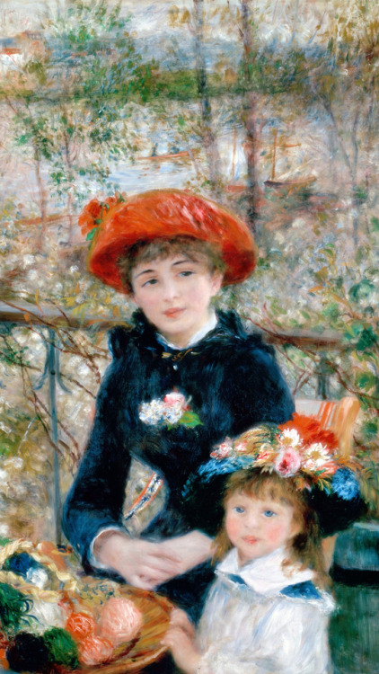 » Pierre-Auguste Renoir (1841 - 1919) La Grenouillère Girls at the PianoLuncheon of the Boating Part