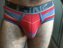 pup-sleeves-underwear-pics:  Pup in His Striped