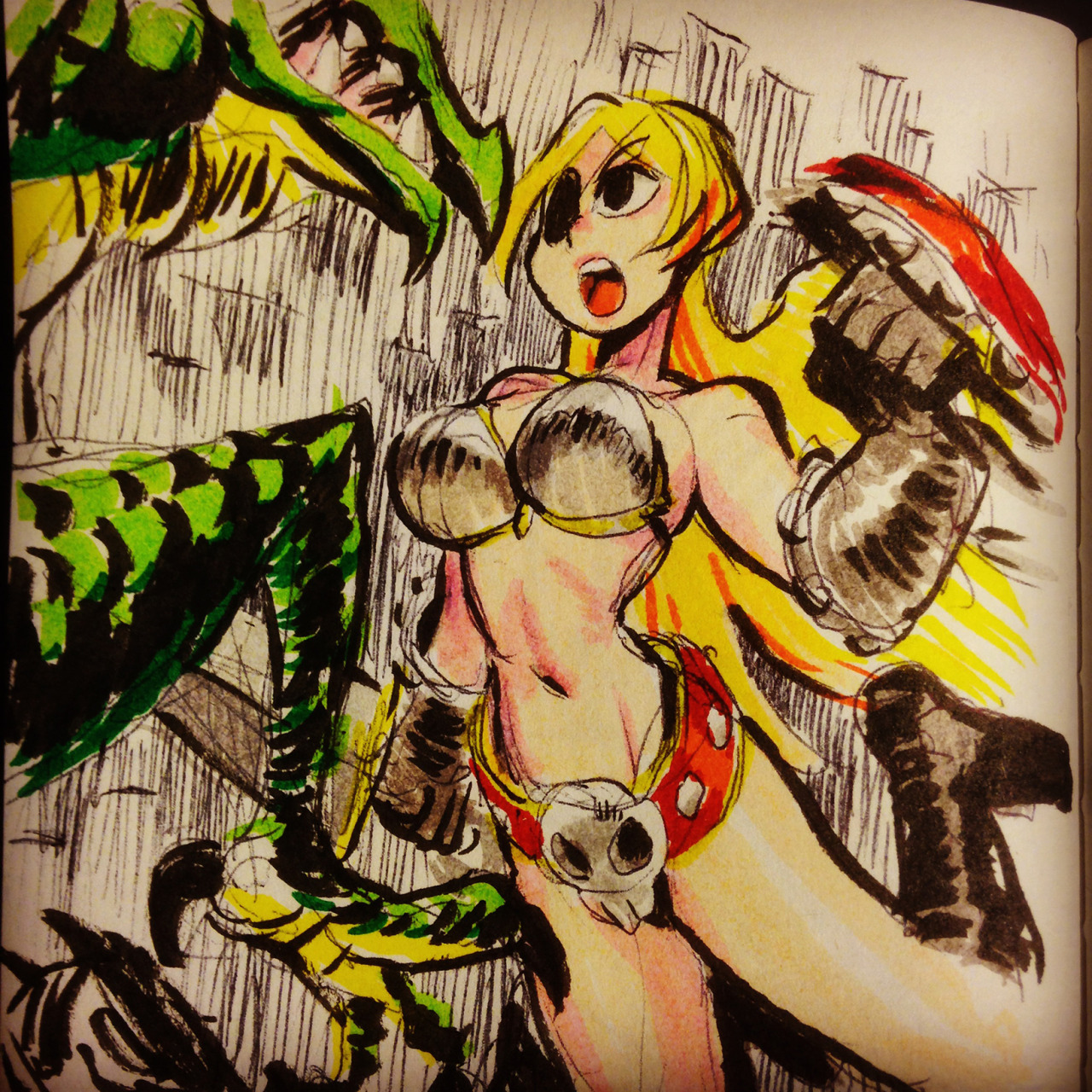 o-8:  Some recent marker practice drawings.  Oh! And I’ll be at Wonder Con this