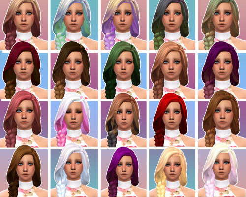 awsimmer92: Braid Losse Hair Recolor I am absolutely in love with this hair made by wildspit. I made