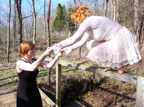 vampireapologist:good times in the woods with Brie (っ˘ω˘ς )muddy sisters