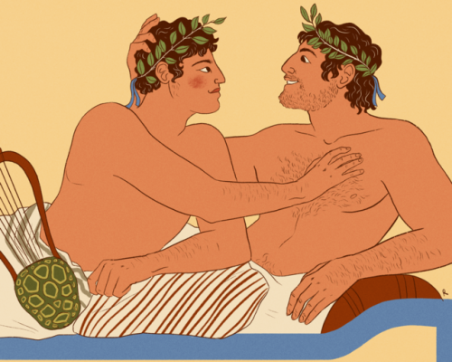 raffaelllllo:Gay Etruscans™ inspired by this fresco that @clodiuspulcher sent me some time ago