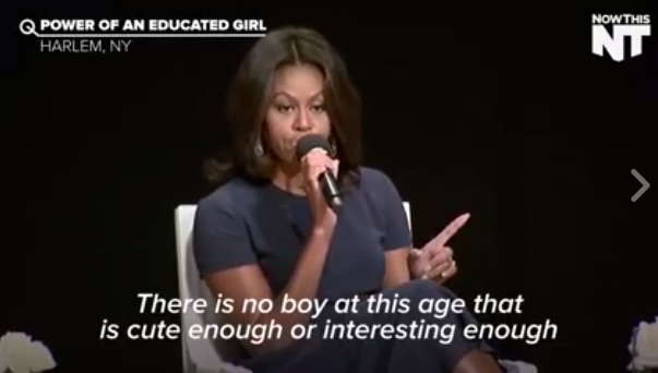 kyrenas:    Michelle Obama tells young girls to focus on their education, not boys!