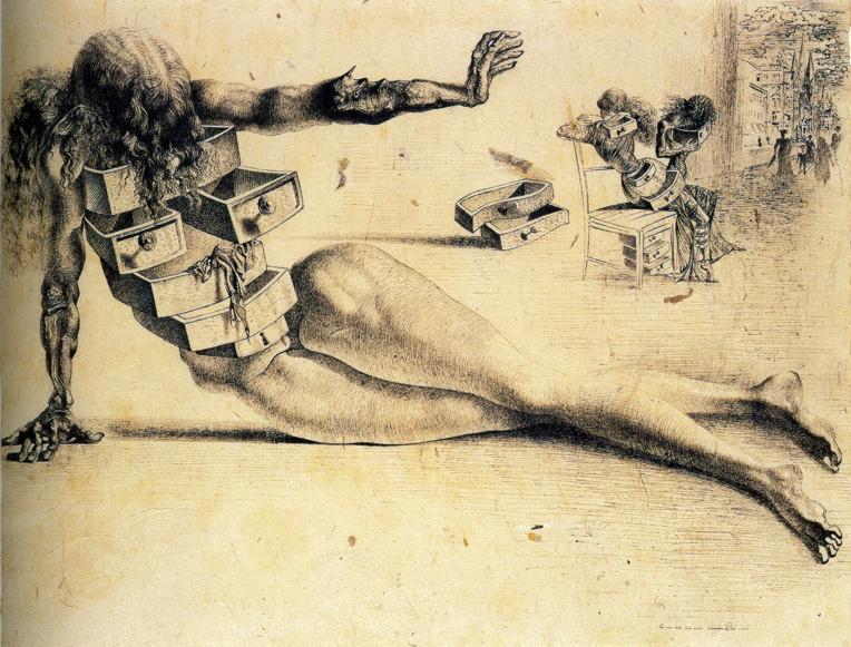artist-dali:  City of drawers, 1936, Salvador DaliMedium: pencil