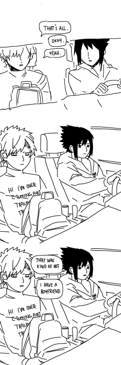 lipt-97:sasuke driving gaara to class at their shitty liberal arts school