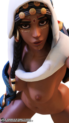 wunderdash-nsfw: Pharah is taking back to the skies! But this time she’s slightly more naked. I mean, let’s not deny it. It’s pretty fucking hot. Just look at her. The thighs, the tits and the amazing little pussy. I LOVE IT! &lt;3 THESE ARE AVAILABLE