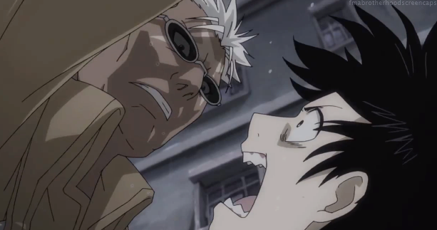 fmabrotherhoodscreencaps:  LOOOL. Roy’s face. :’D 