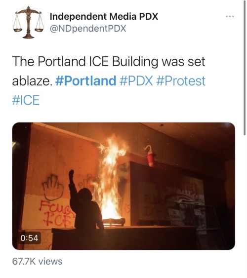 ICE Building Set On Fire Last Night In Portland 4/10/21