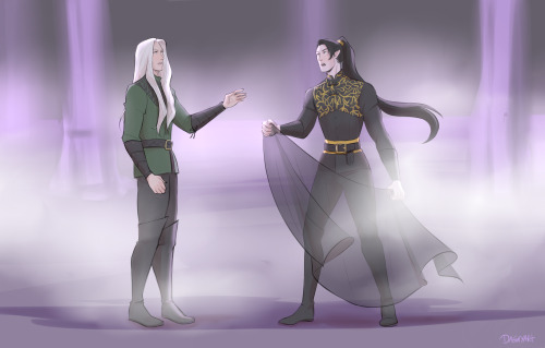 Commission for @spiced-wine-fic  and her amazing OC boys from the Silmarillion. It took much more ti