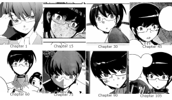 awwishfulthinking:  Keima’s appearances throughout the manga! I realize that these probably aren’t the best panels of Keima, but I wanted to show how Tamiki’s art style changed as the manga progressed more than make a pretty photo set. Keima’s
