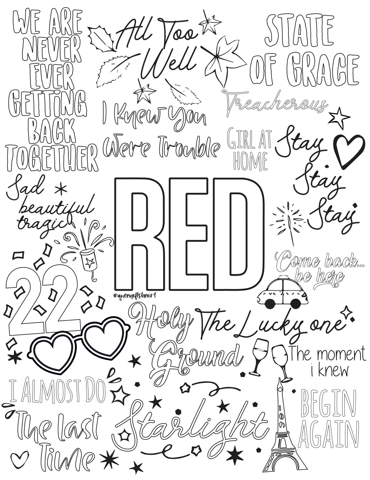 Print Coloring Pages Of Taylor Swift