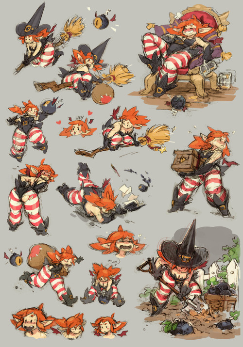 anais-maamar:Some Bomb Witch posings I finally had the time to color !  