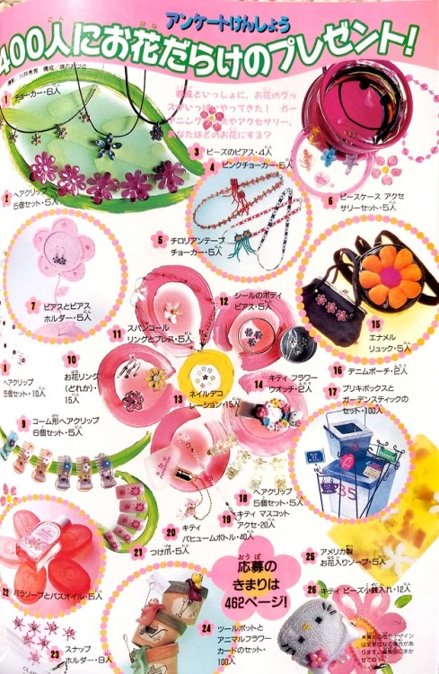 magicalgirljeririn: Accessory giveaway in Nakayoshi April 2000 (personal collection)
