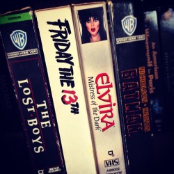 Vampiirking:  @Magicalgirly Has A Pretty Bitchin’ Vhs Collection. #Vhs #Horror