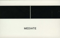 grupaok:  Douglas Huebler. Mediate [Corners] (announcement card - graphic/text) Rudiger Schottle, Munich 