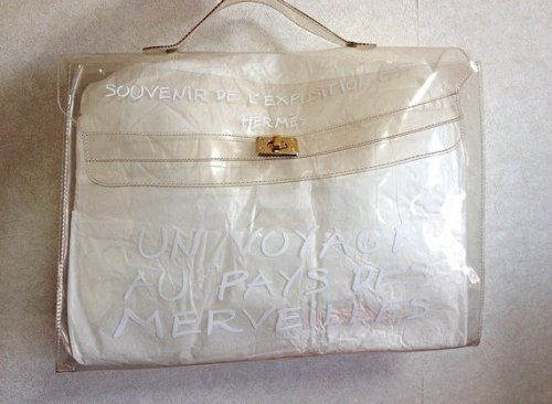 thegolddig: Vintage Hermes clear vinyl Kelly bag, Japan limited Edition(more information, more gold)