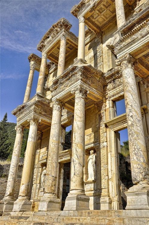 yeaverily:The Library of Celsus, completed 135 AD, Ephesus, Turkey