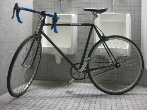 Pfft, like you don’t photograph your bike in public restrooms.