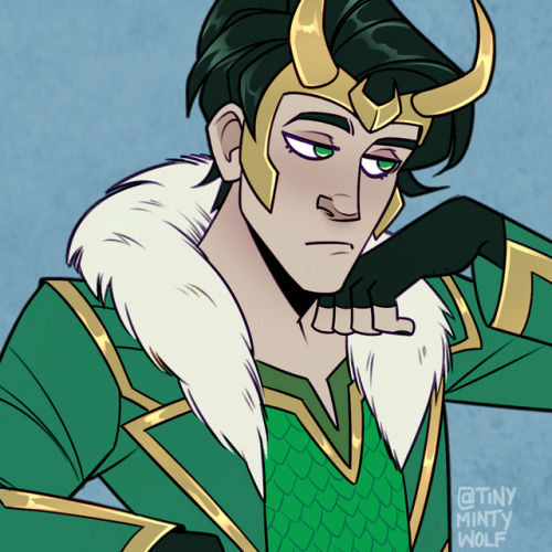 tinymintywolf:commission of comic loki