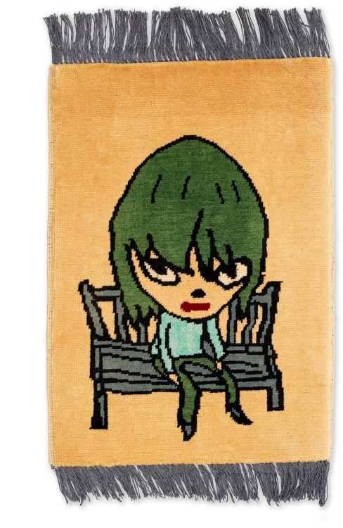 im-sensitive:Yoshitomo Nara / Girl Riding an Airplane & Boy on a Bench / 2008 These rugs were a 