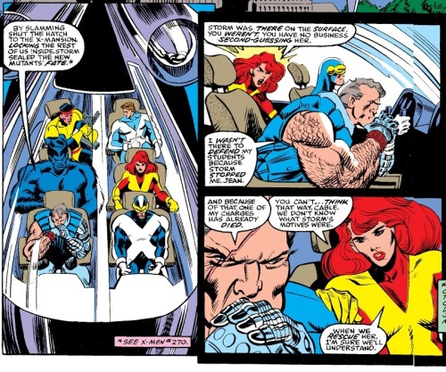 Oh my god Cable is still bitching about when Storm slammed that hatch on him a day and a half ago. H