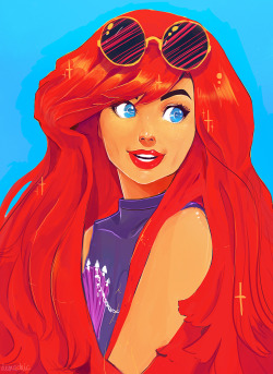 demachic:I was practising digital painting and decided to use theofficialariel as my muse~ He is wonderful! &lt;3